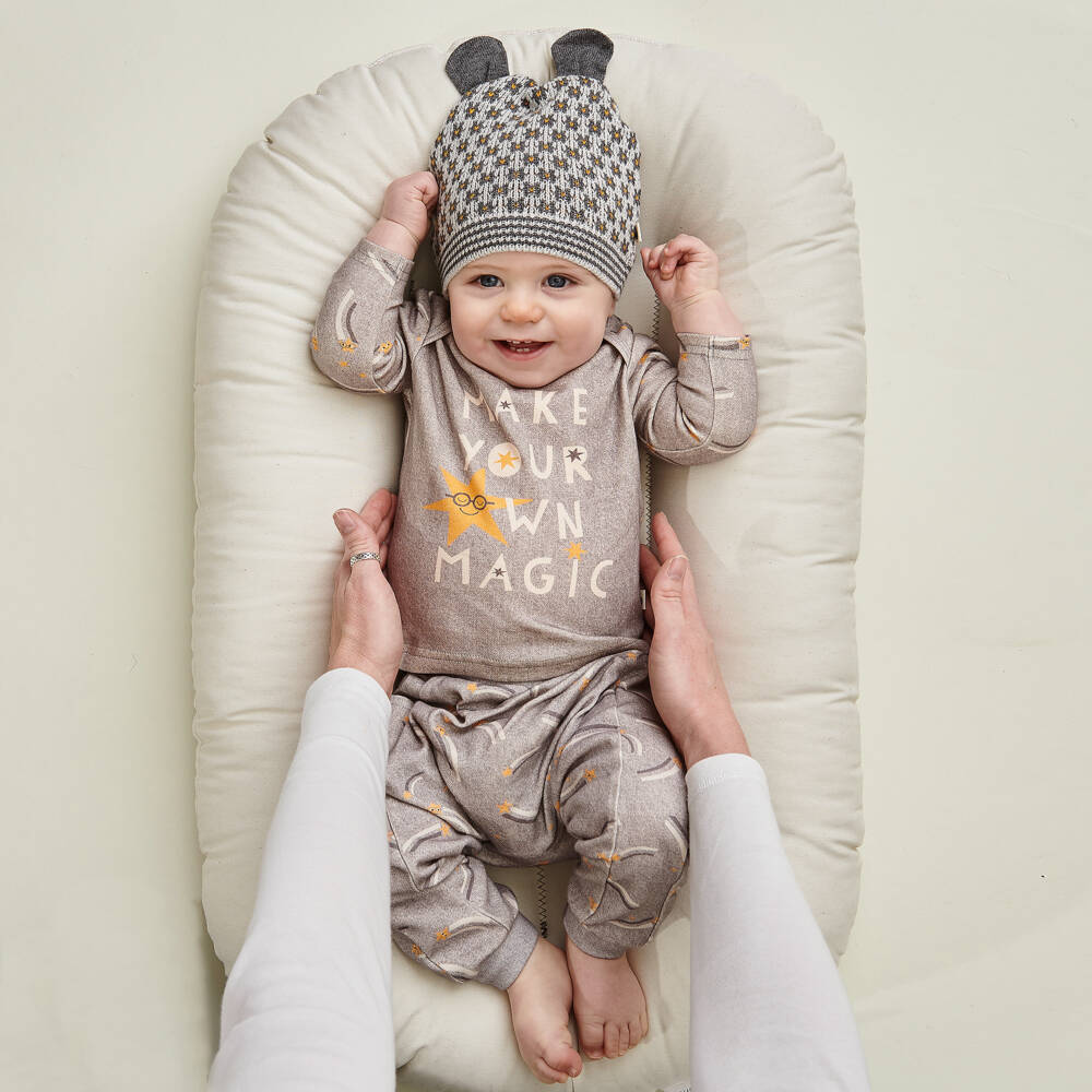 The Bonniemob-Grey Organic Cotton Joggers | Childrensalon Outlet