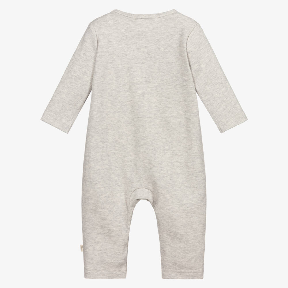 The Bonniemob-Grey Organic Cotton Romper | Childrensalon Outlet