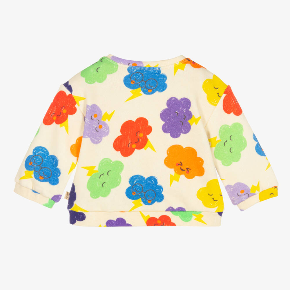 The Bonniemob-سويتشيرت قطن جيرسي عضوي لون عاجي للأطفال | Childrensalon Outlet