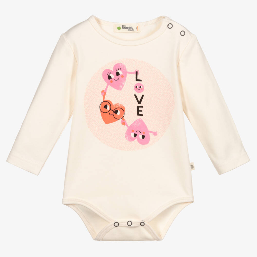 The Bonniemob-Ivory Organic Cotton Bodyvest | Childrensalon Outlet
