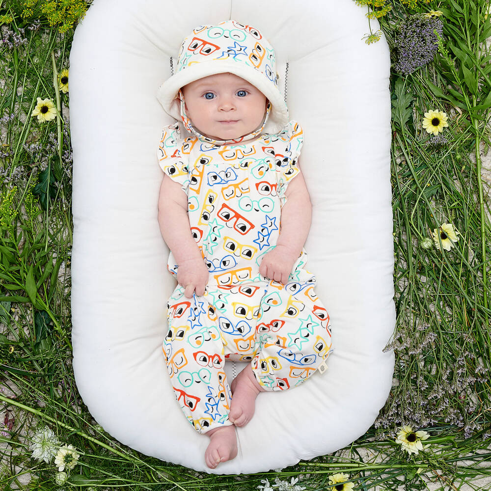 The Bonniemob-جمبسوت قطن عضوي جيرسي لون عاجي للمولودات | Childrensalon Outlet