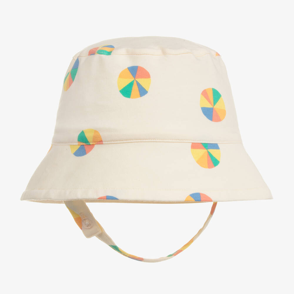 The Bonniemob-Ivory Organic Cotton Parasol Baby Hat  | Childrensalon Outlet