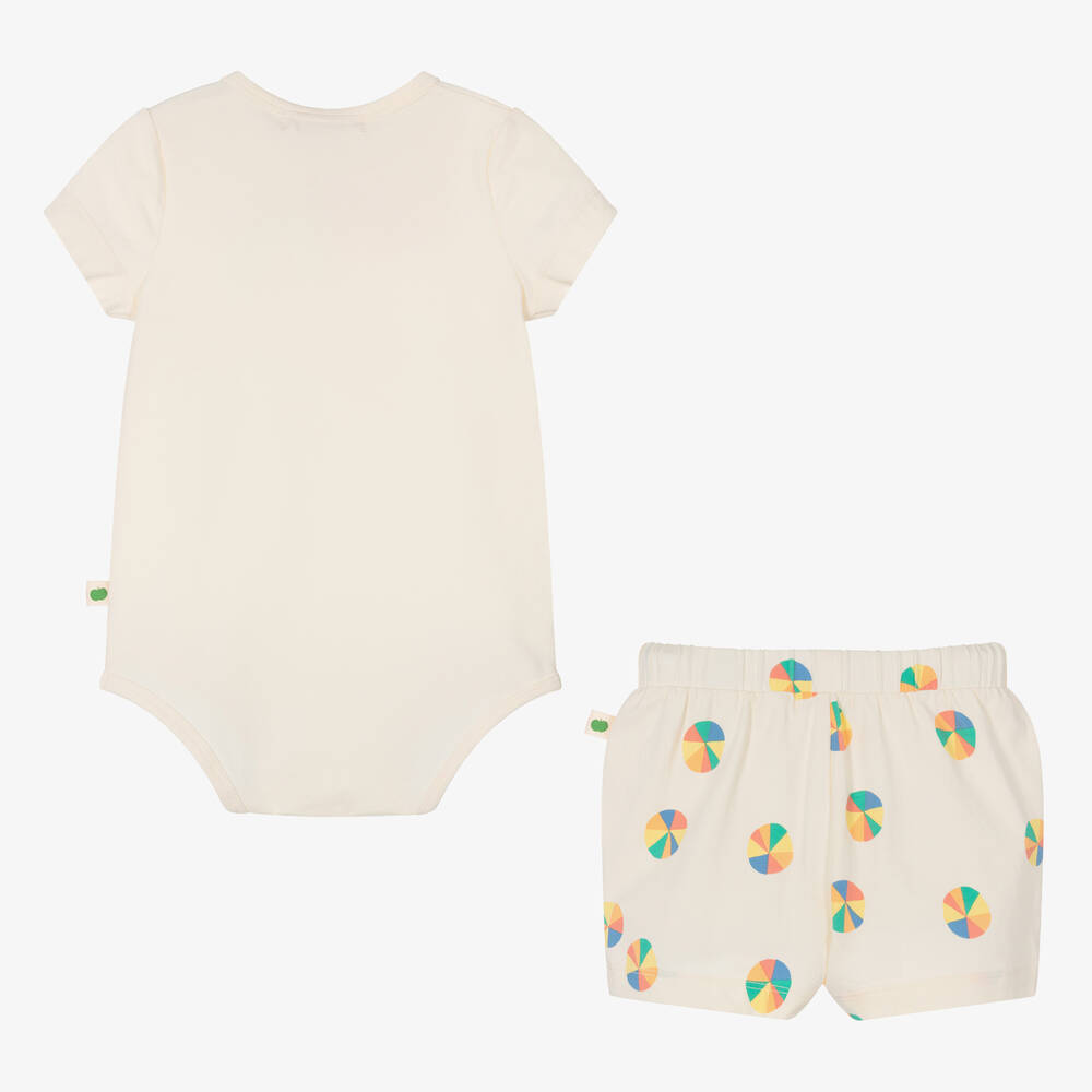 The Bonniemob-Ivory Organic Cotton Parasol Shorts Set | Childrensalon Outlet