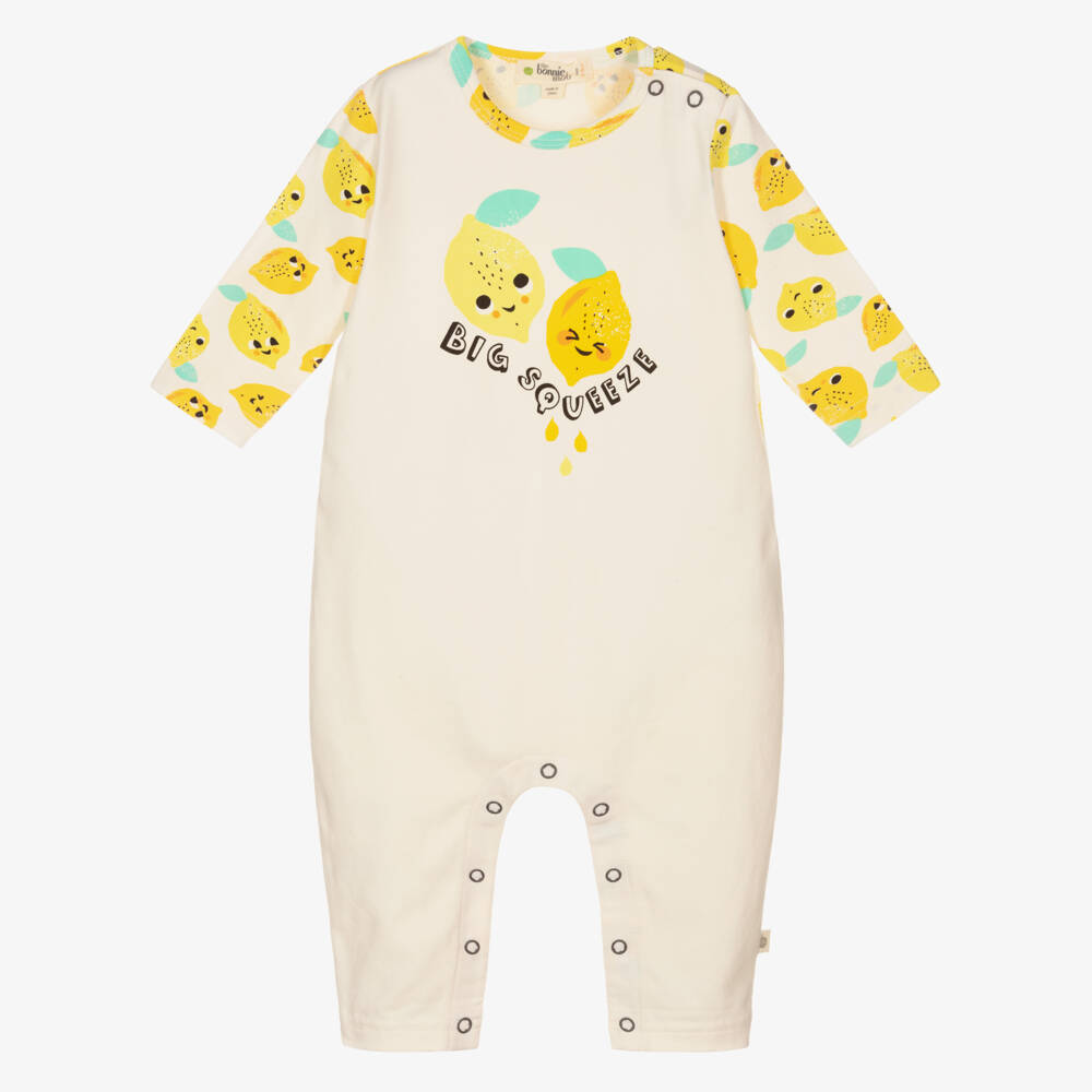 The Bonniemob-Ivory Organic Cotton Romper | Childrensalon Outlet