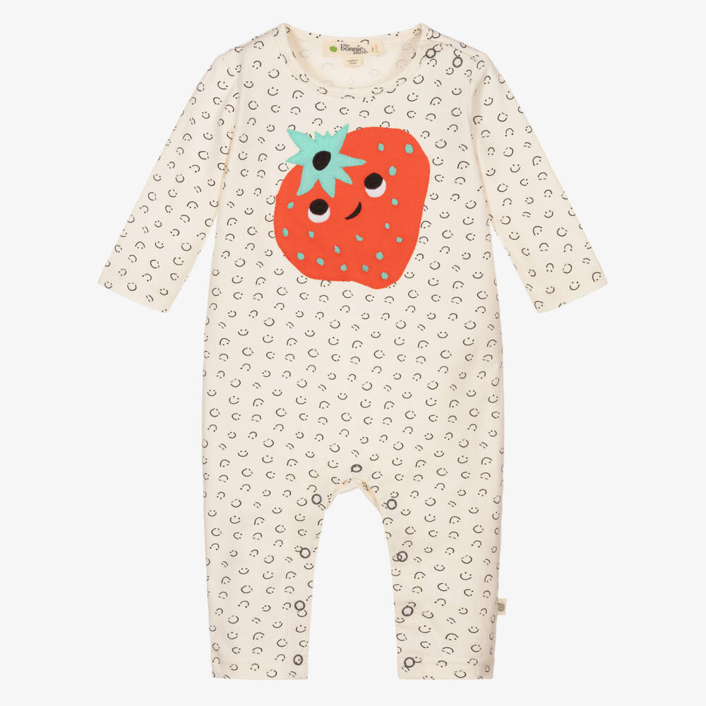 The Bonniemob-Ivory Organic Cotton Romper | Childrensalon Outlet