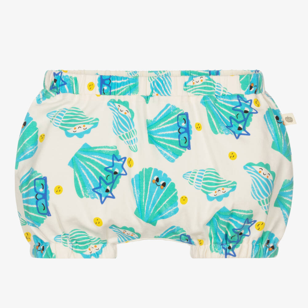 The Bonniemob-Ivory Organic Cotton Shorts | Childrensalon Outlet