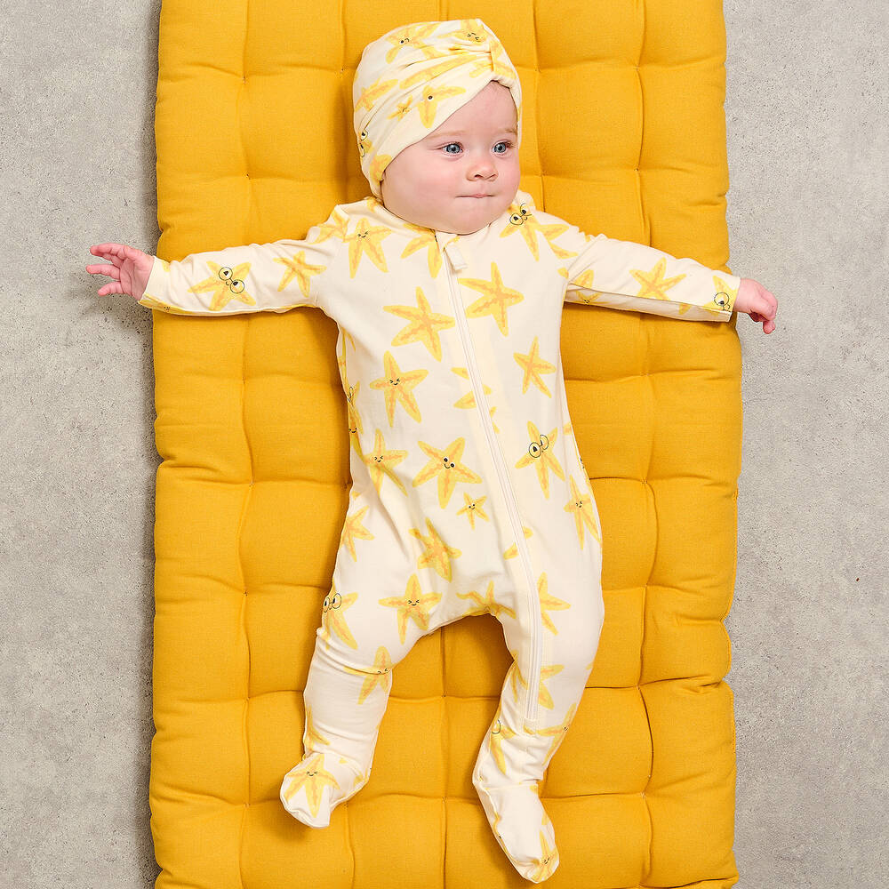 The Bonniemob-أفرول بيبي غرو قطن عضوي جيرسي لون عاجي | Childrensalon Outlet