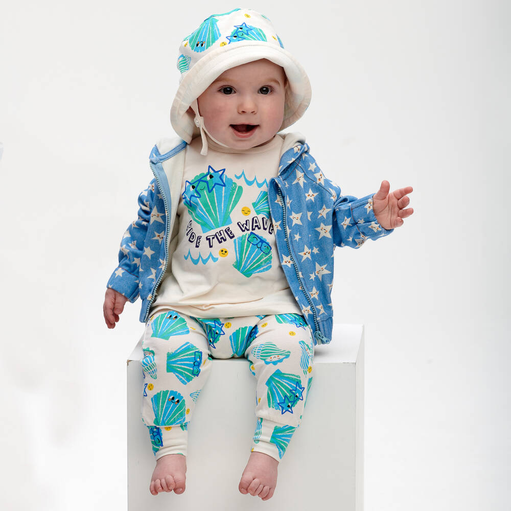 The Bonniemob-Ivory Organic Cotton T-Shirt | Childrensalon Outlet