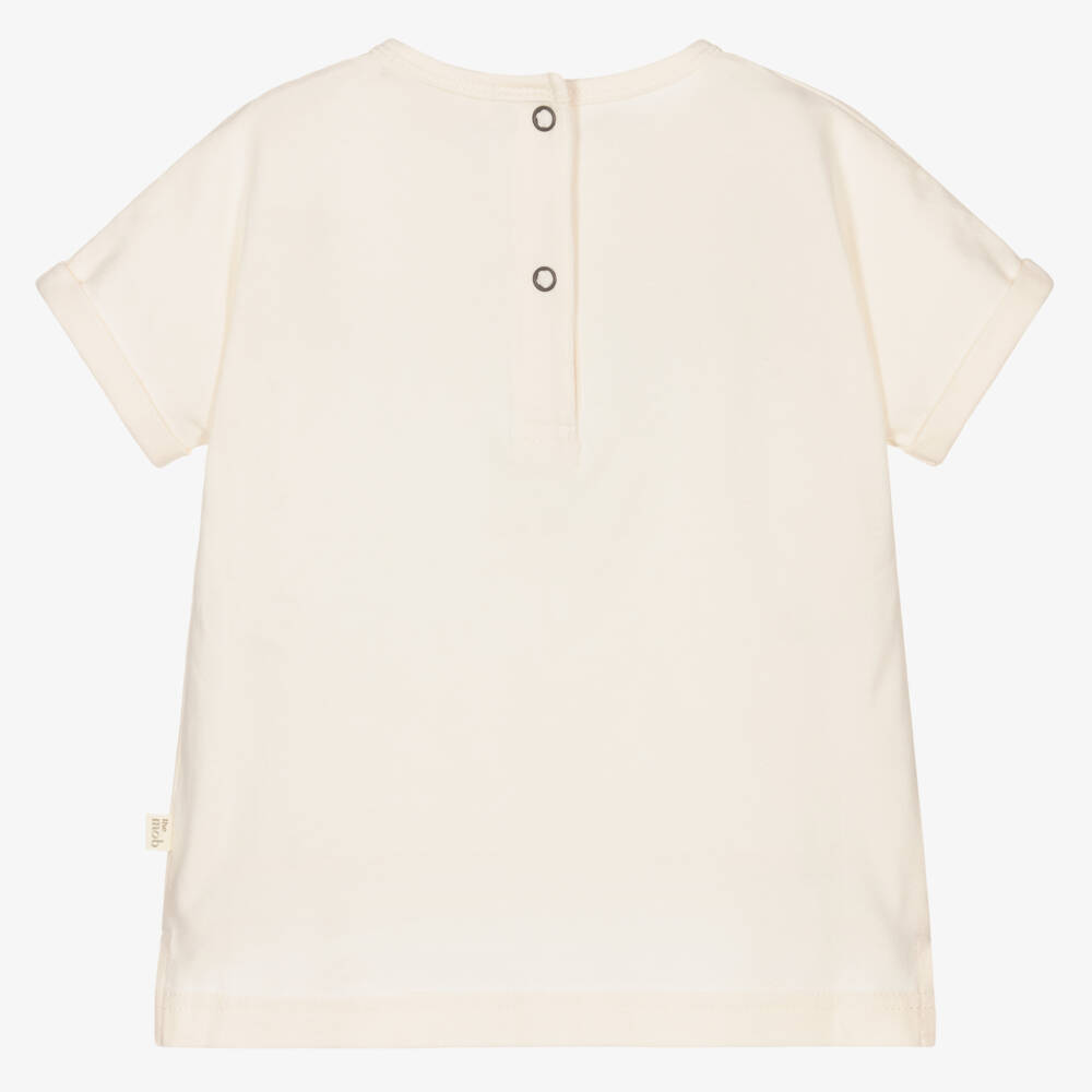 The Bonniemob-Ivory Organic Cotton T-Shirt | Childrensalon Outlet
