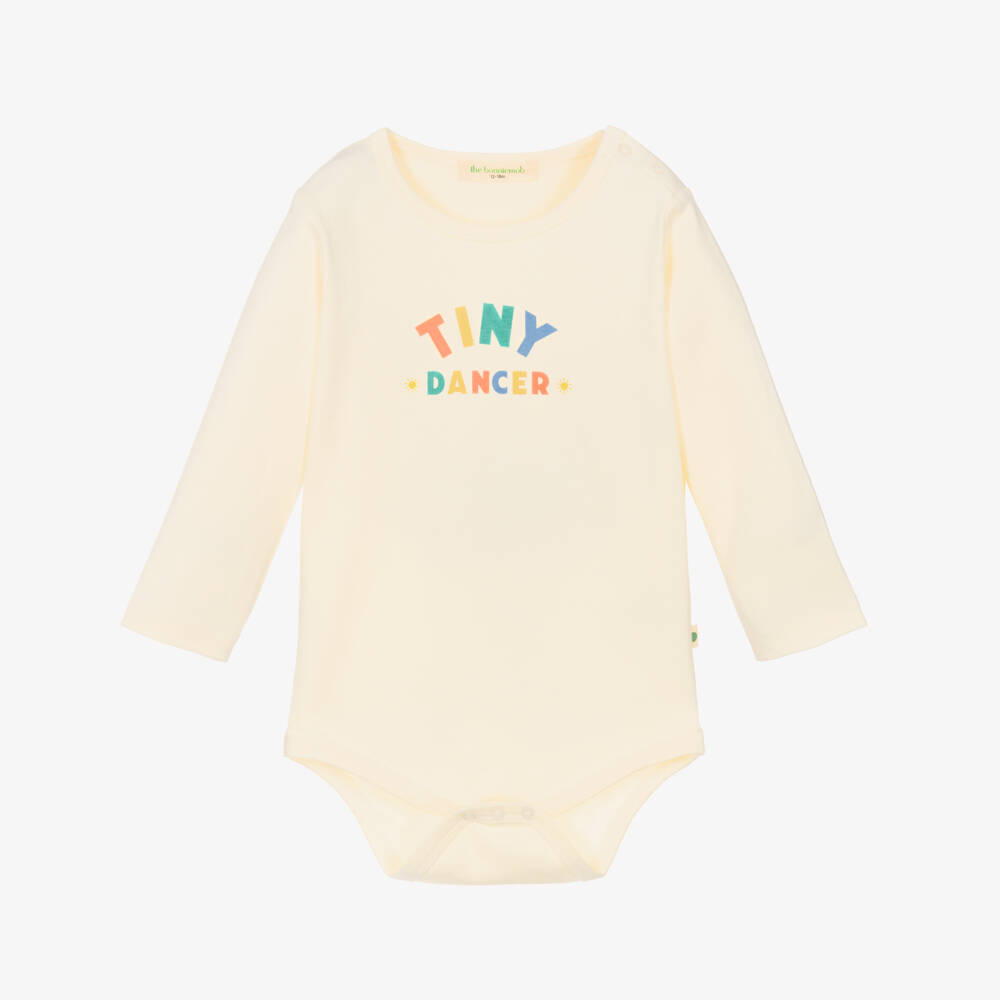 The Bonniemob-Ivory Organic Cotton Tiny Dancer Baby Bodyvest | Childrensalon Outlet