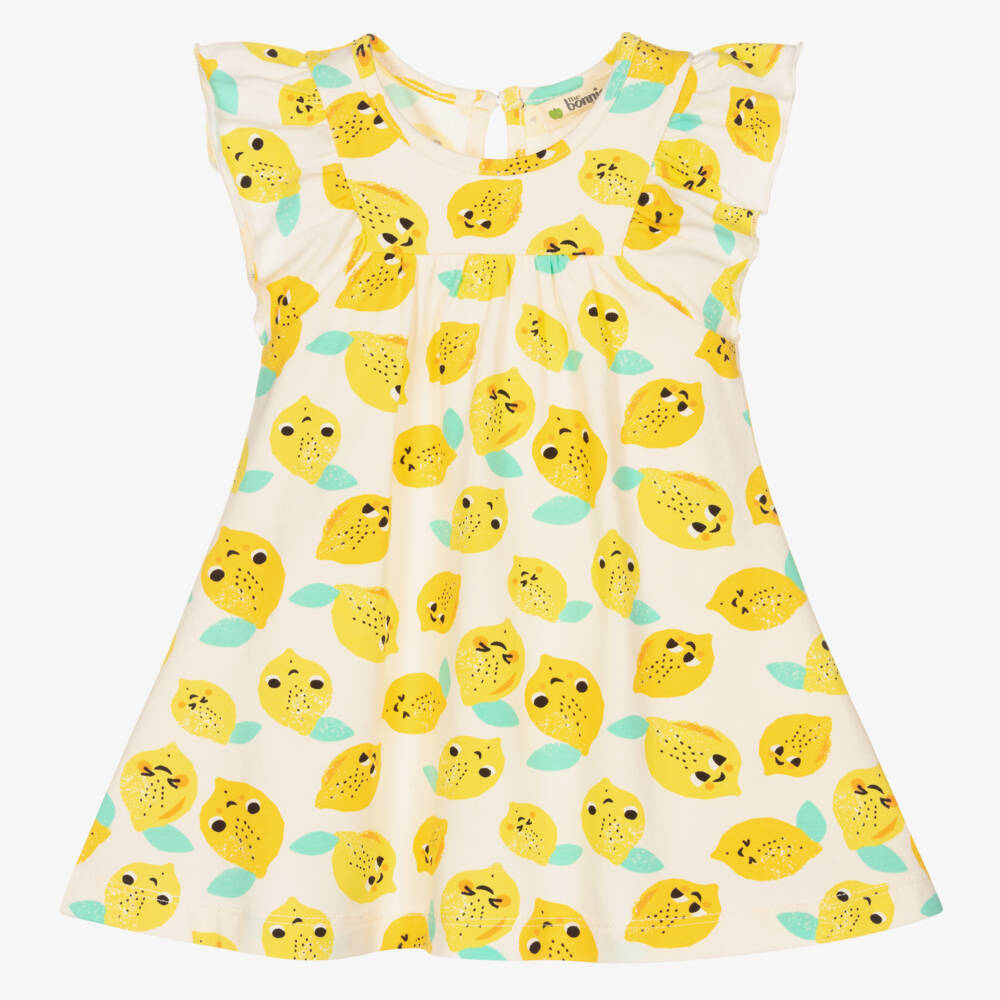 The Bonniemob-Organic Cotton Lemon Dress | Childrensalon Outlet