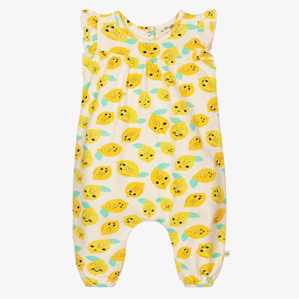 The Bonniemob-Organic Cotton Lemons Jumpsuit | Childrensalon Outlet