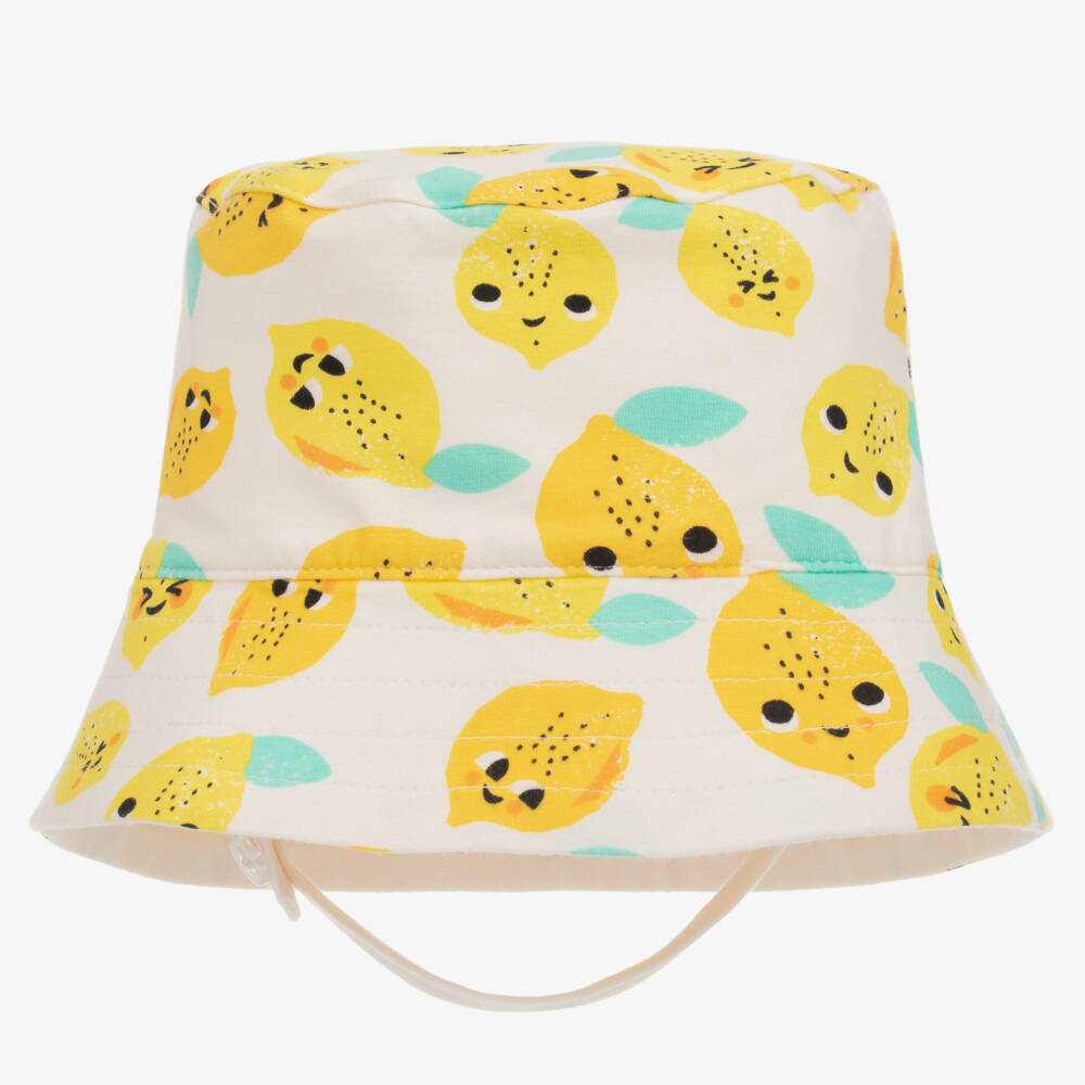 The Bonniemob-قبعة واقية من الشمس قطن عضوي لون عاجي للأطفال | Childrensalon Outlet