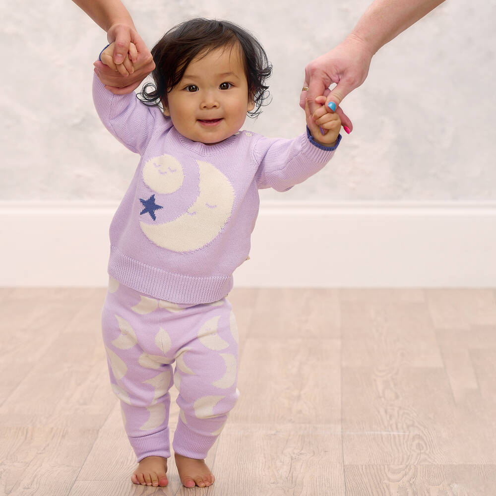 The Bonniemob-Фиолетовые трикотажные брюки для малышей | Childrensalon Outlet