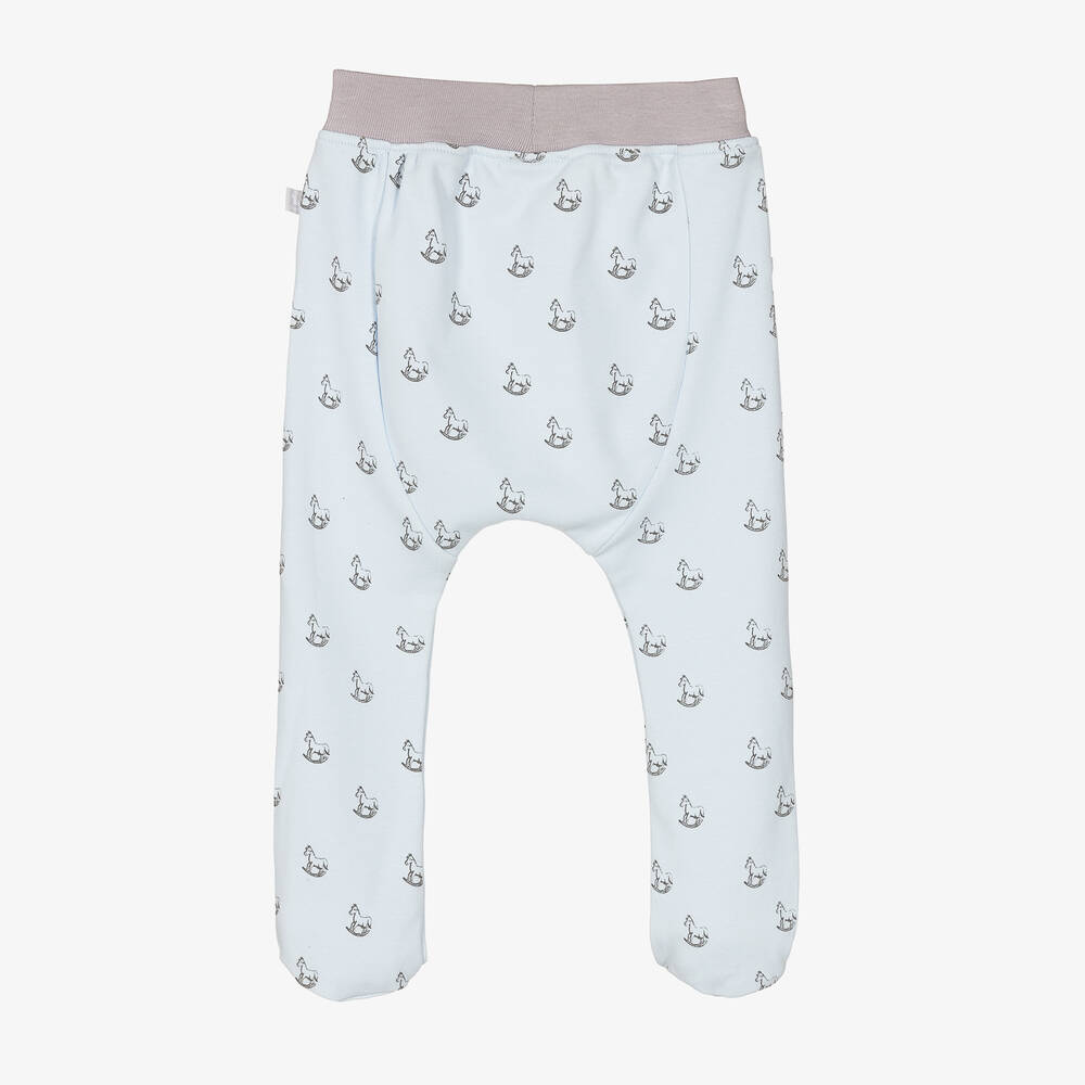 The Little Tailor-Baby Boys Blue Cotton Trousers | Childrensalon Outlet