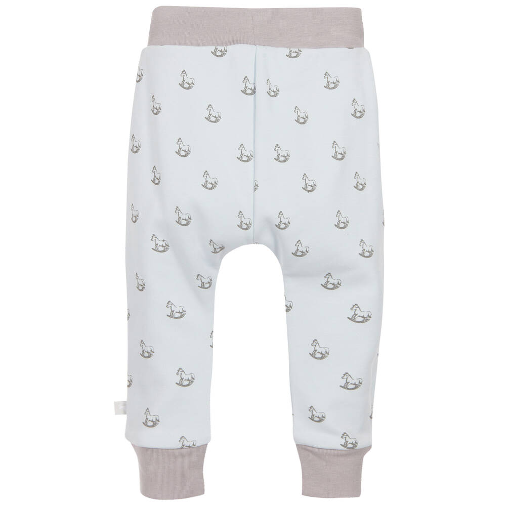 The Little Tailor-Baby Boys Blue Jersey Rocking Horse Trousers | Childrensalon Outlet