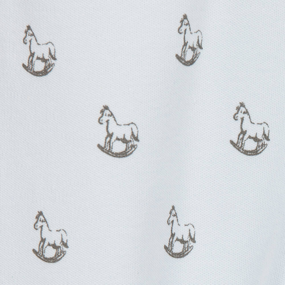 The Little Tailor-Baby Boys Blue Jersey Rocking Horse Trousers | Childrensalon Outlet