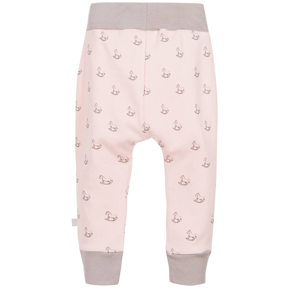 The Little Tailor-Baby Girls Pink Jersey Rocking Horse Trousers | Childrensalon Outlet