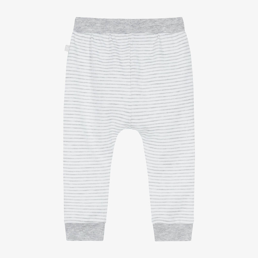 The Little Tailor-Baby Grey & White Stripe Cotton Trousers | Childrensalon Outlet