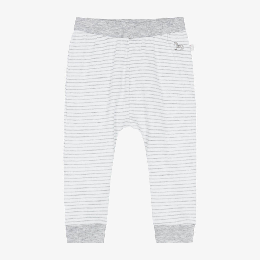 The Little Tailor-Baby Grey & White Stripe Cotton Trousers | Childrensalon Outlet