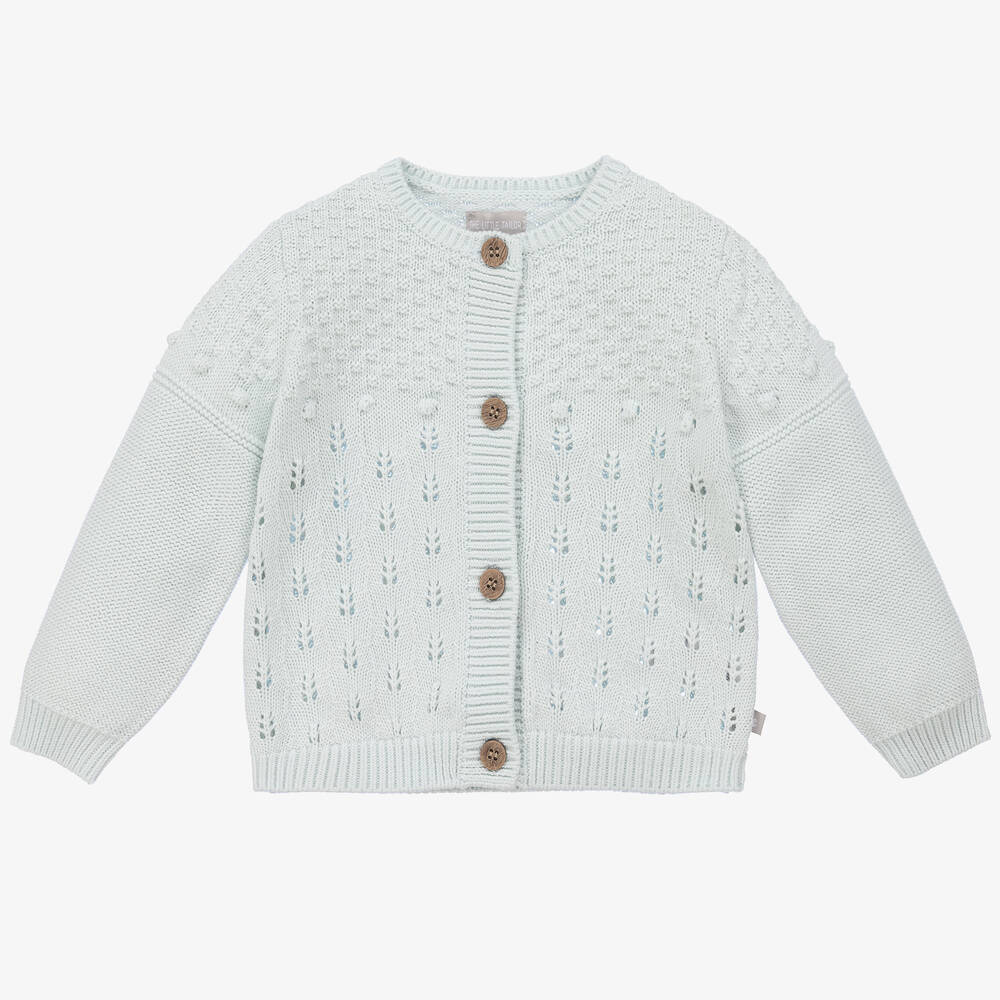 The Little Tailor - Cardigan bleu en maille bébé | Childrensalon