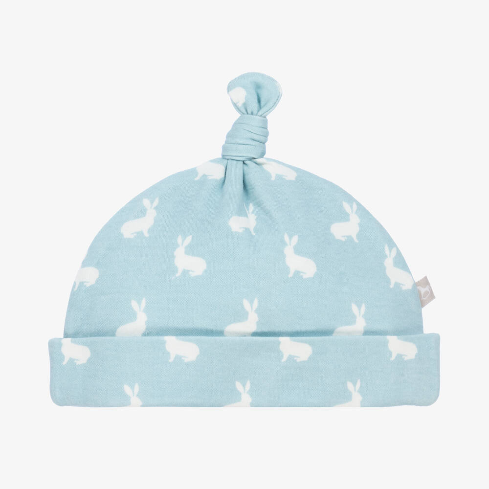The Little Tailor-Blue & White Cotton Baby Hat | Childrensalon Outlet