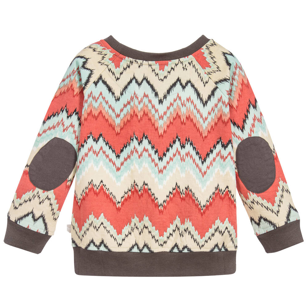 The Little Tailor-Coral Red Cotton Sweatshirt | Childrensalon Outlet