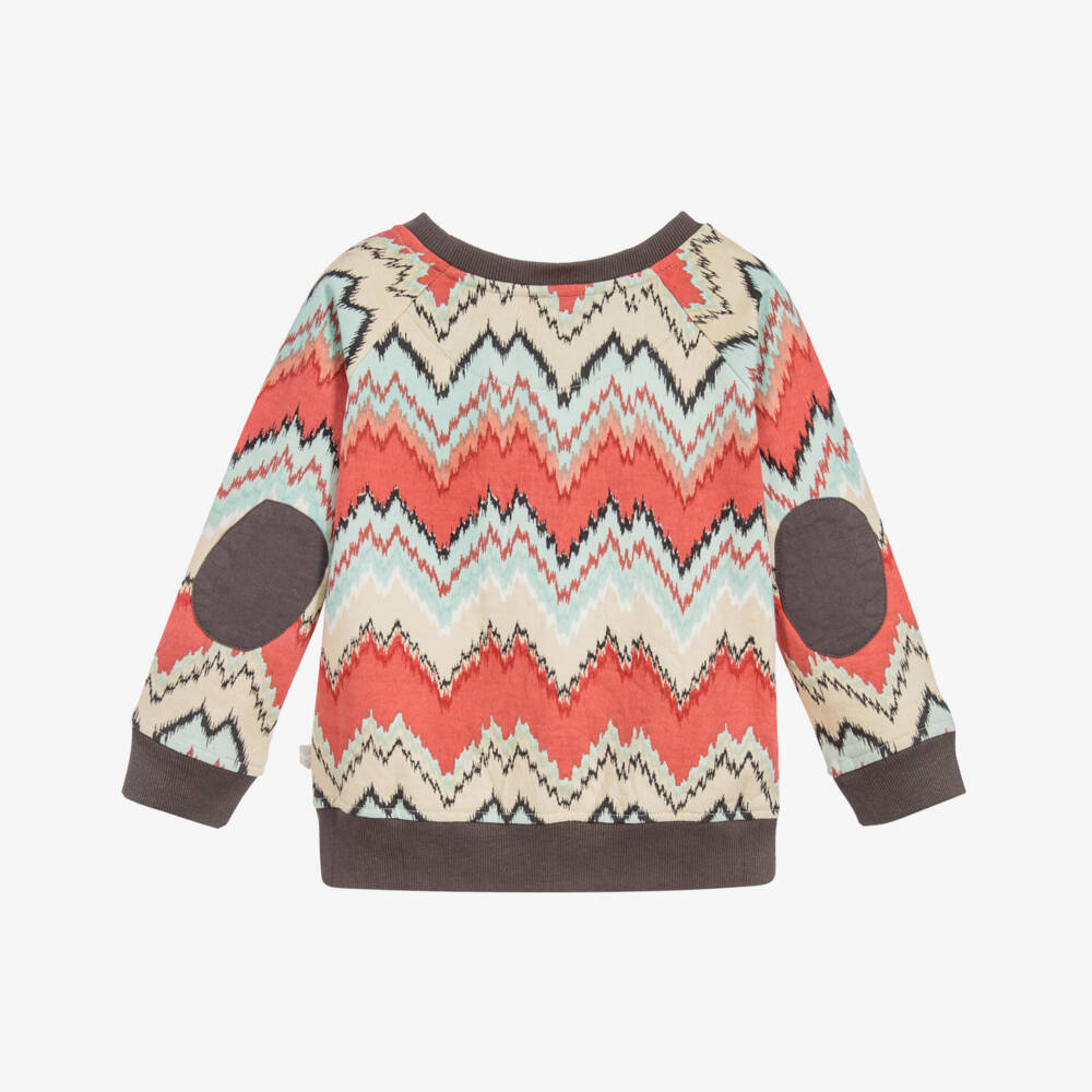 The Little Tailor-Coral Red Cotton Sweatshirt | Childrensalon Outlet