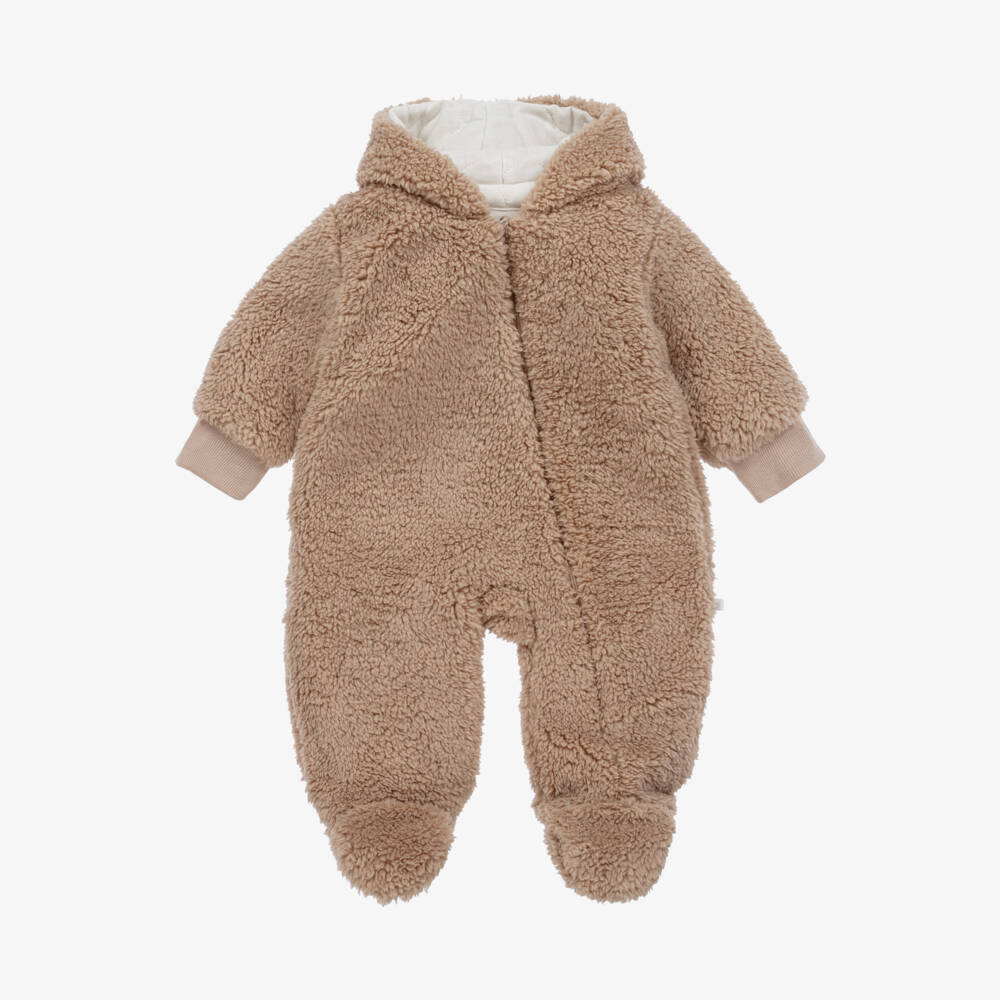 The Little Tailor-Girls Cream Sherpa Pramsuit | Childrensalon Outlet