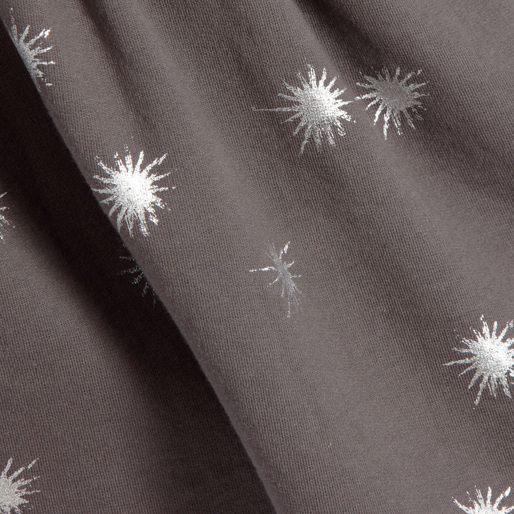 The Little Tailor-فستان قطن لون رمادي و فضّي برّاق | Childrensalon Outlet