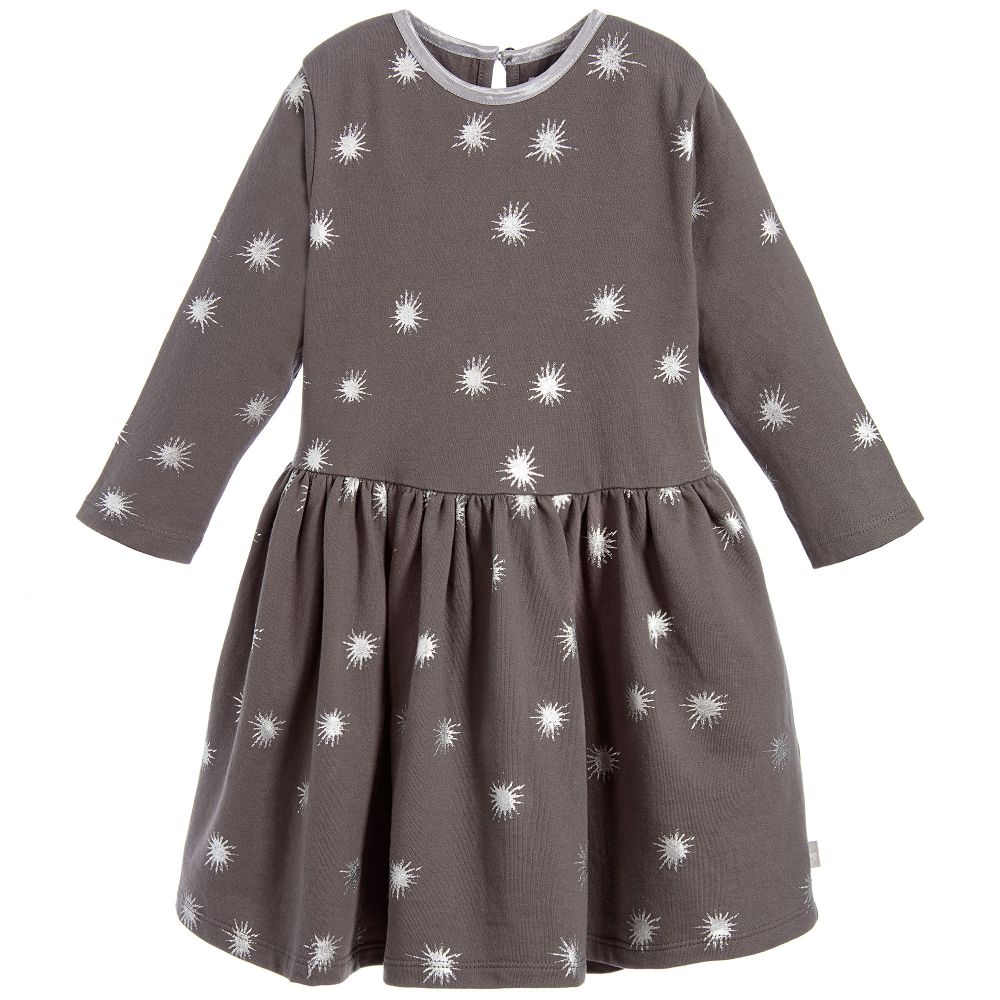 The Little Tailor - Girls Dark Grey Jersey Dress | Childrensalon