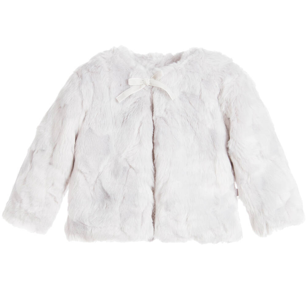 The Little Tailor - Girls Faux Fur Jacket | Childrensalon