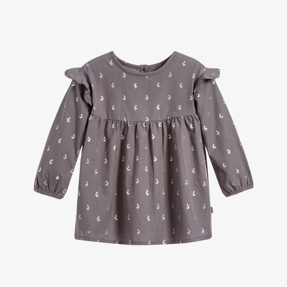 The Little Tailor-Girls Grey Cotton Blouse | Childrensalon Outlet