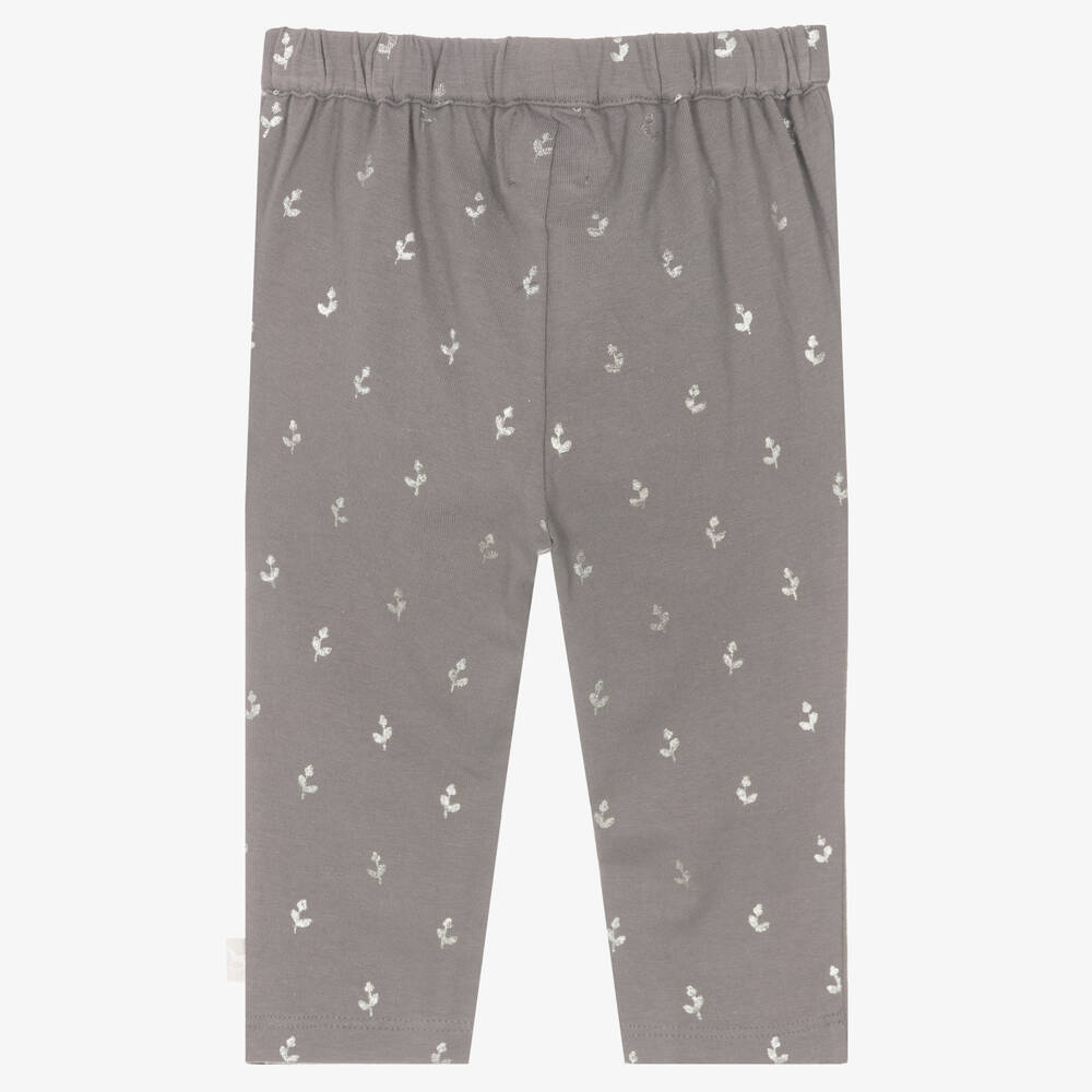 The Little Tailor-Girls Grey Cotton Leggings | Childrensalon Outlet
