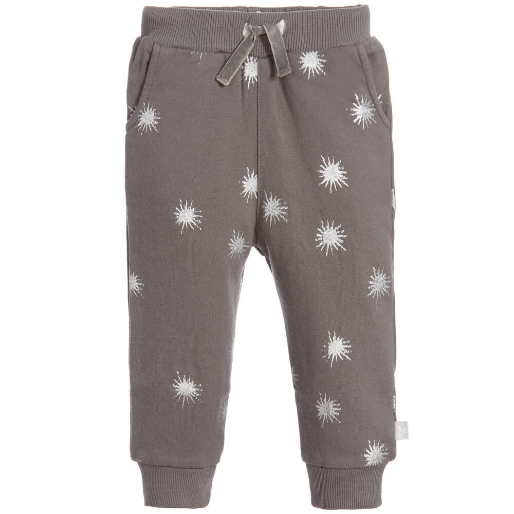 The Little Tailor - Girls Grey Joggers | Childrensalon