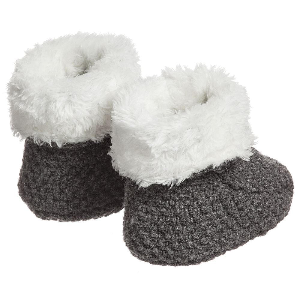 Grey baby slippers clearance