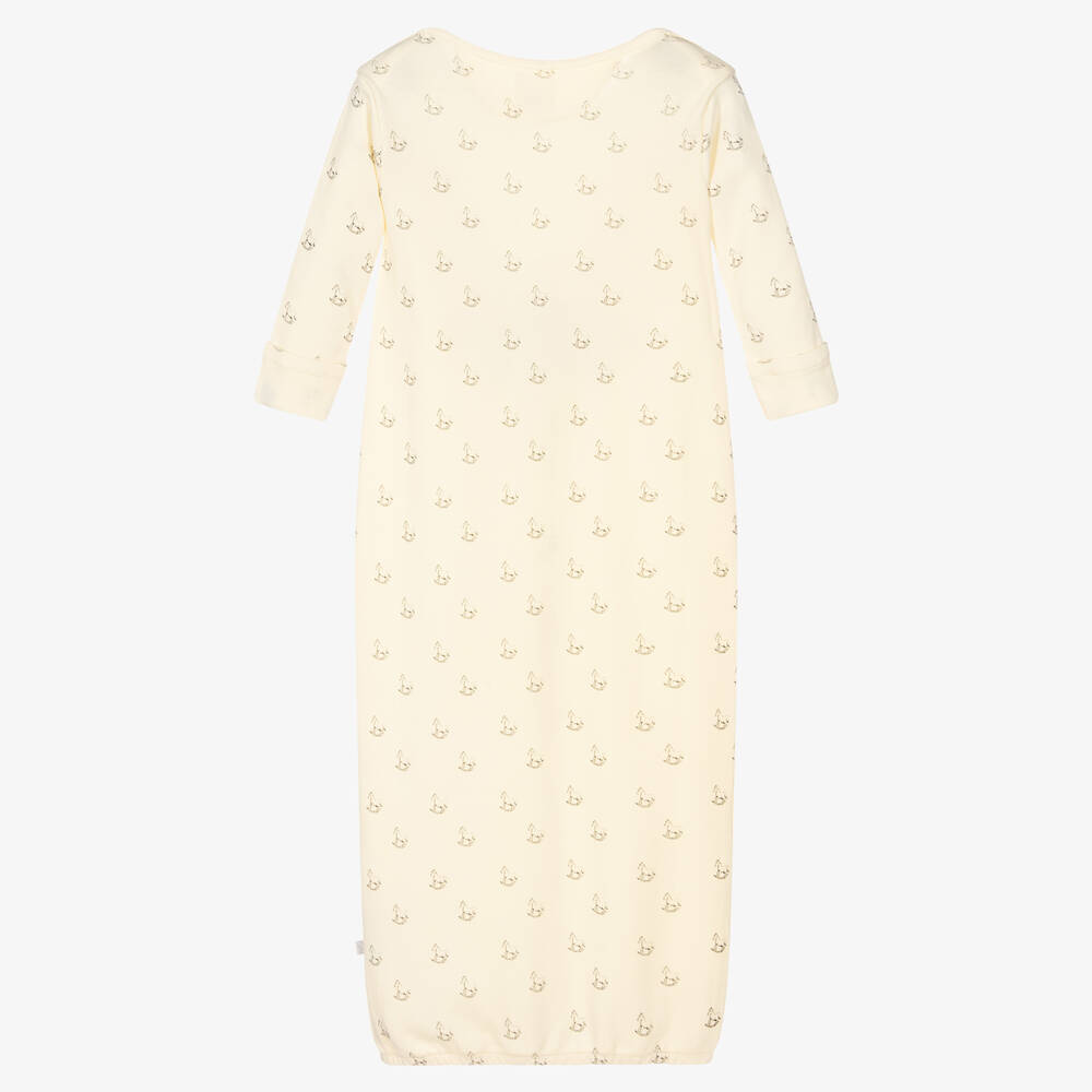 The Little Tailor-Ivory Cotton Baby Night Gown | Childrensalon Outlet