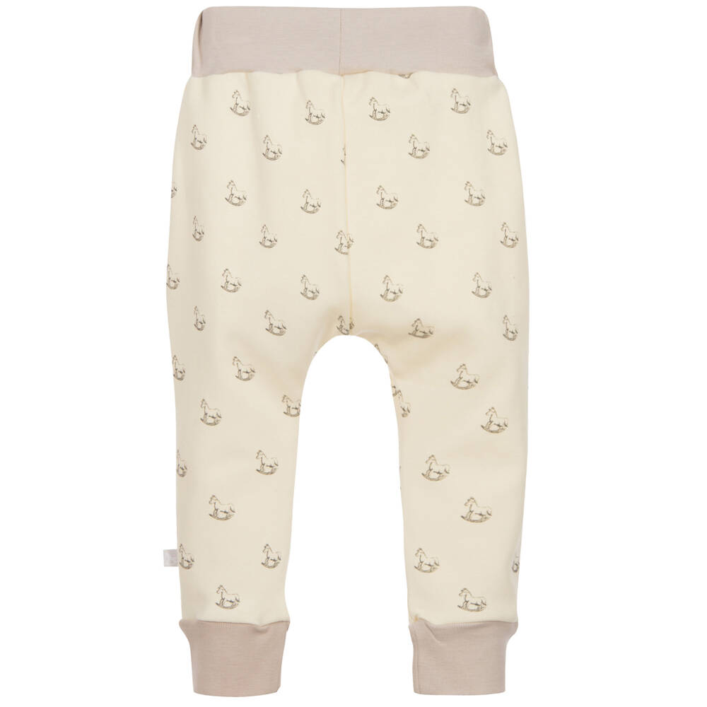 The Little Tailor-Ivory Jersey Rocking Horse Baby Trousers | Childrensalon Outlet