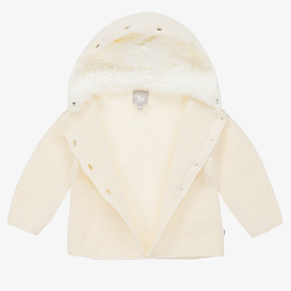 The Little Tailor-Кремовое трикотажное прогулочное пальто | Childrensalon Outlet
