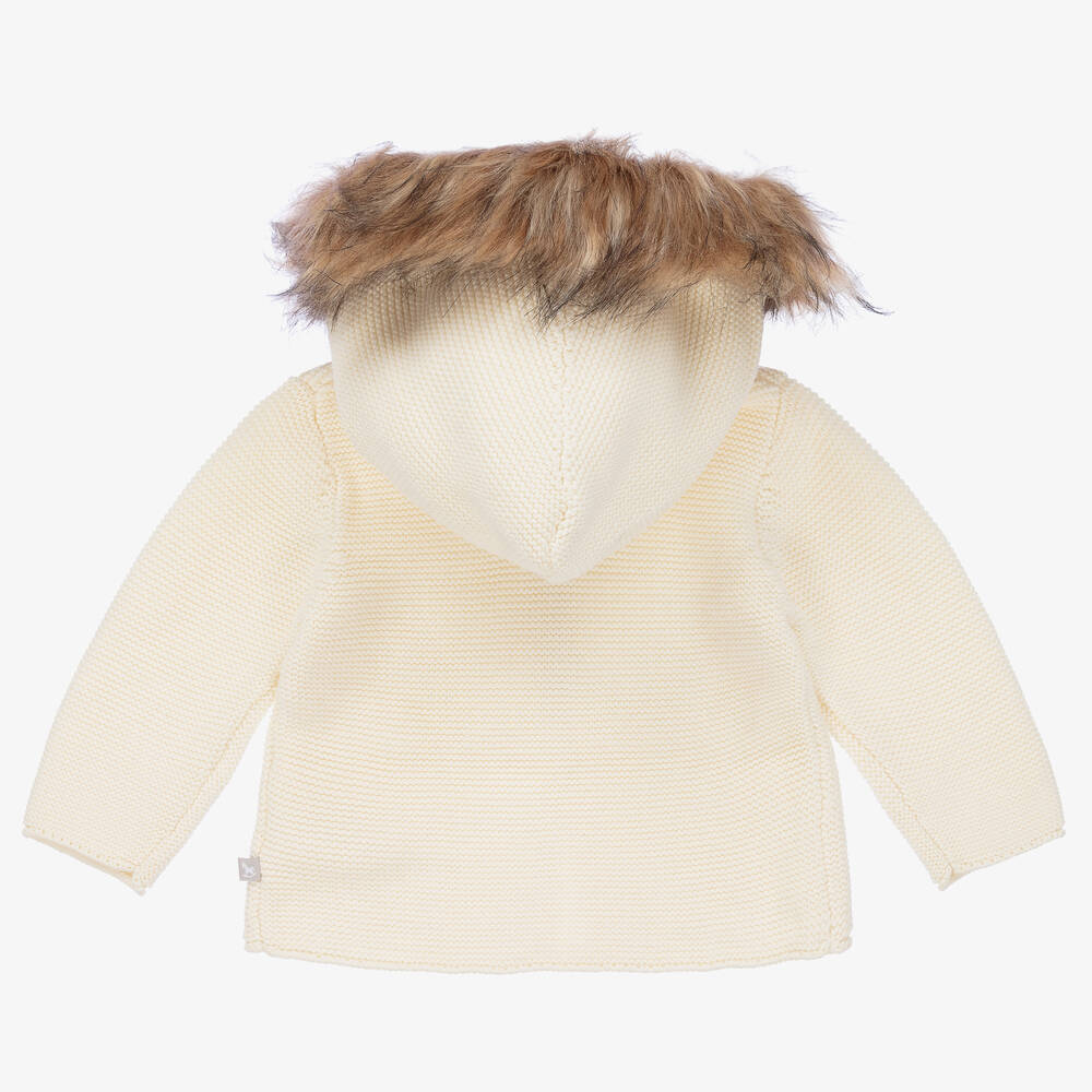 The Little Tailor-Кремовое трикотажное прогулочное пальто | Childrensalon Outlet