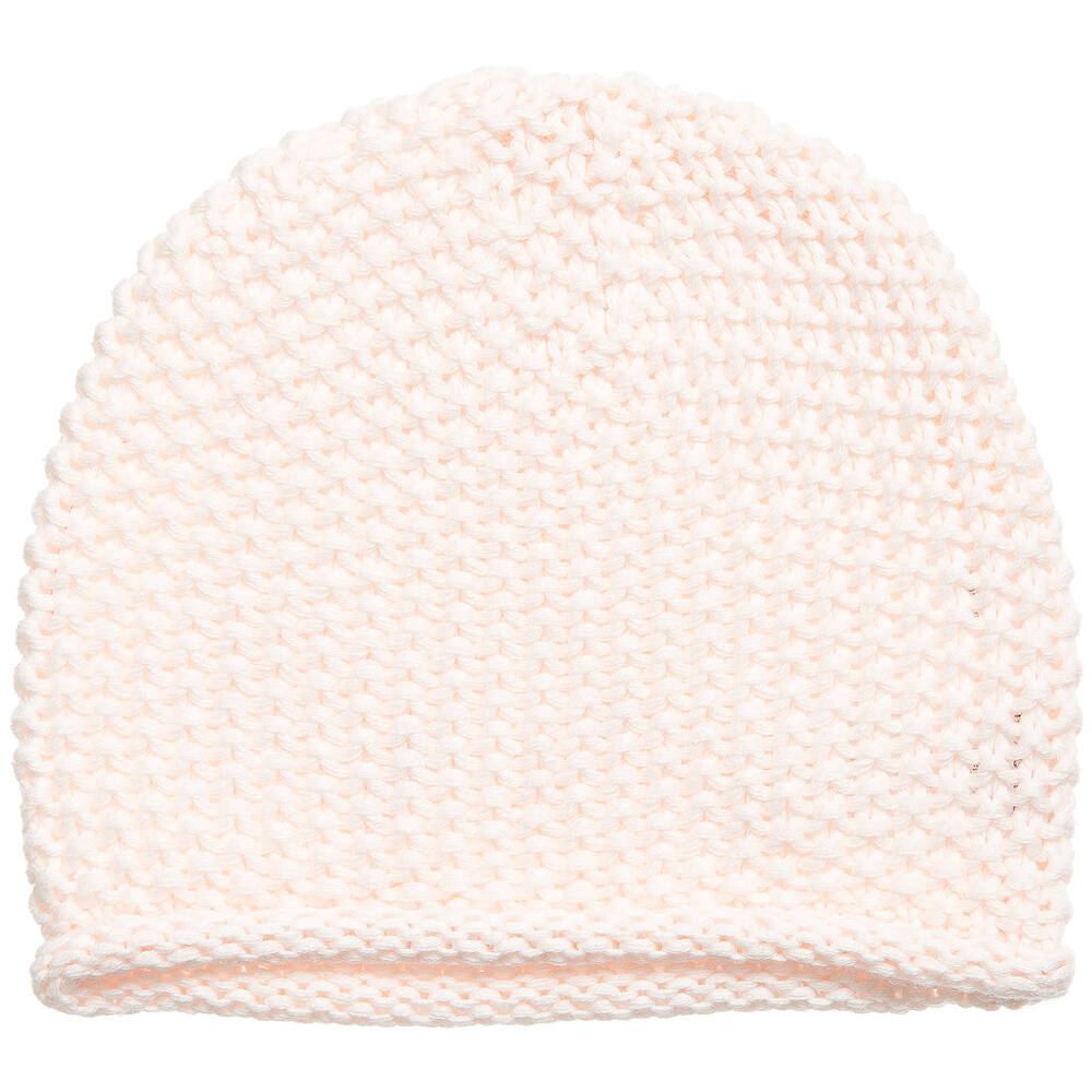 The Little Tailor - Pale Pink Cotton Knit Baby Hat | Childrensalon