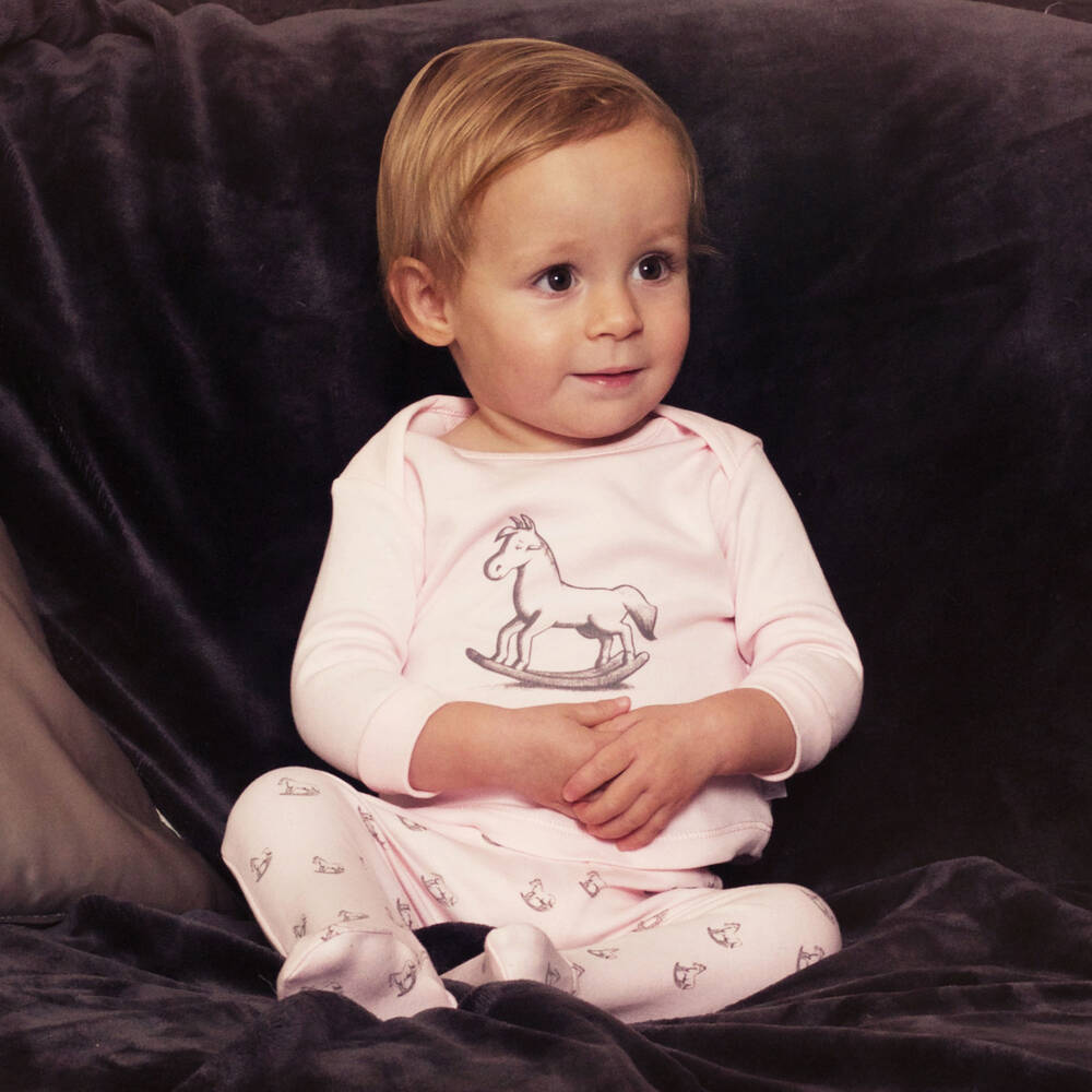 The Little Tailor-Pink Cotton Baby Leggings | Childrensalon Outlet