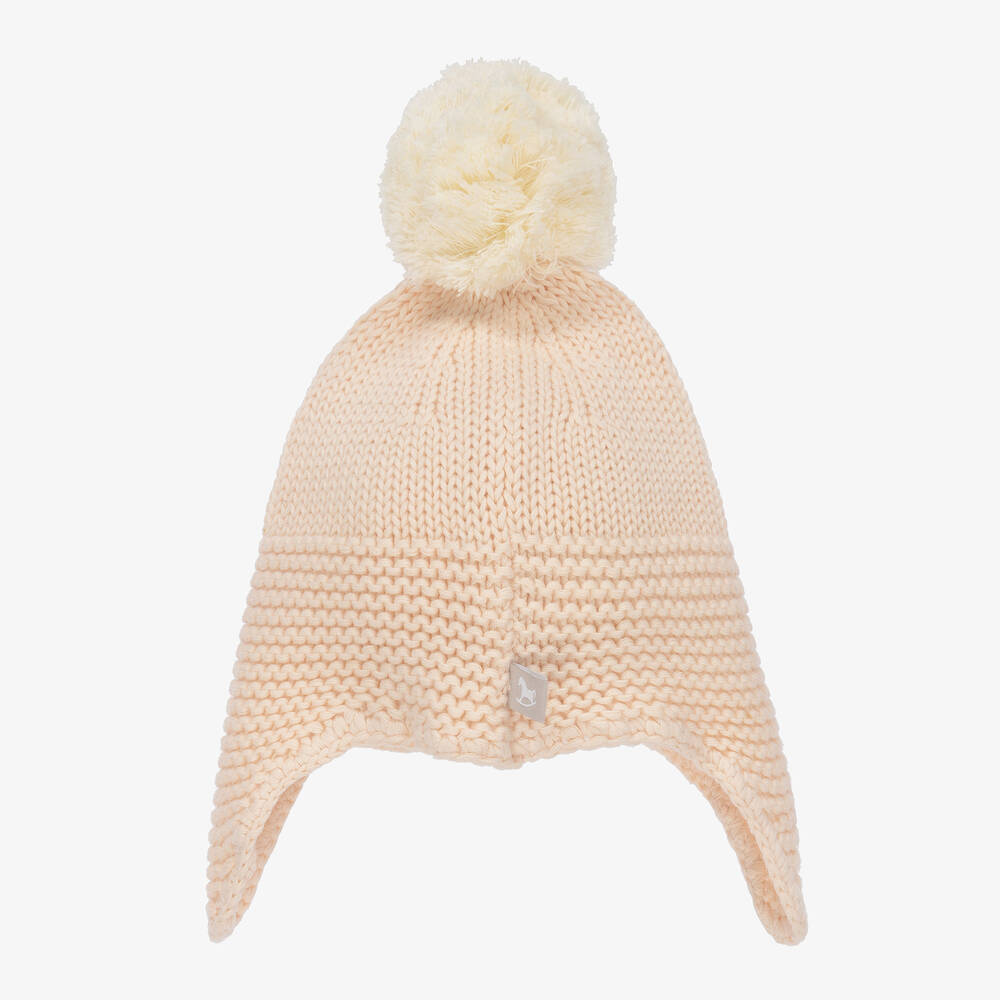 The Little Tailor-قبعة قطن محبوك لون زهري للمولودات | Childrensalon Outlet
