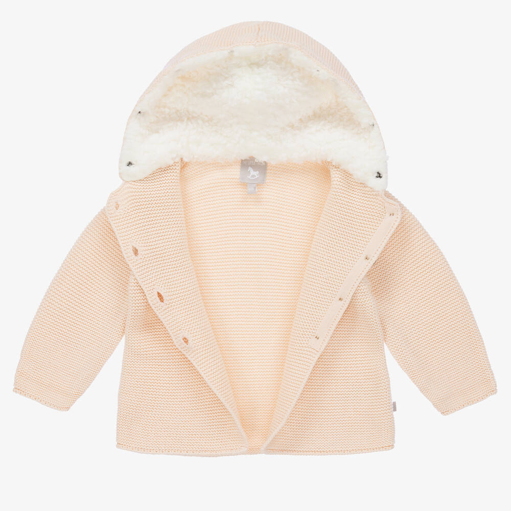 The Little Tailor-Розовое трикотажное прогулочное пальто | Childrensalon Outlet