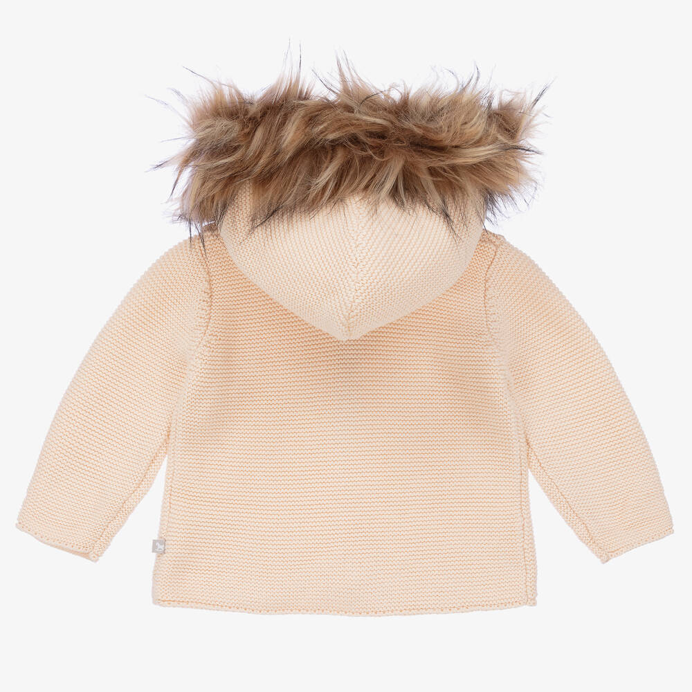 The Little Tailor-Розовое трикотажное прогулочное пальто | Childrensalon Outlet