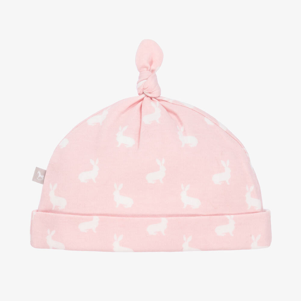 The Little Tailor-Pink & White Cotton Baby Hat | Childrensalon Outlet