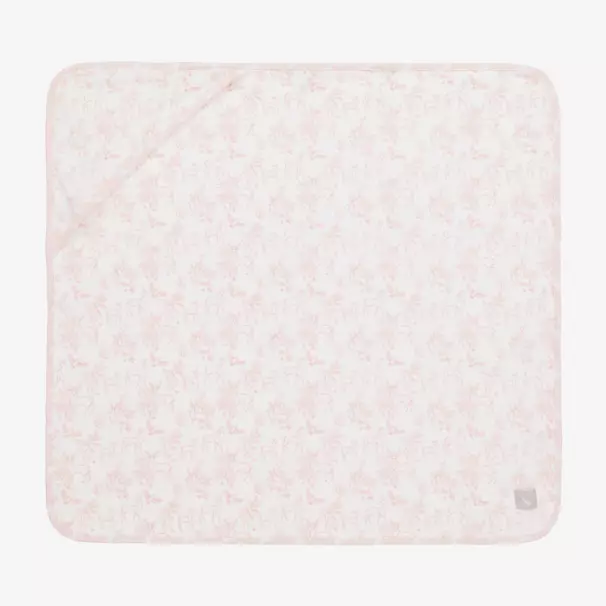 The Little Tailor-Pink Woodland Print Reversible Blanket (69cm) | Childrensalon Outlet
