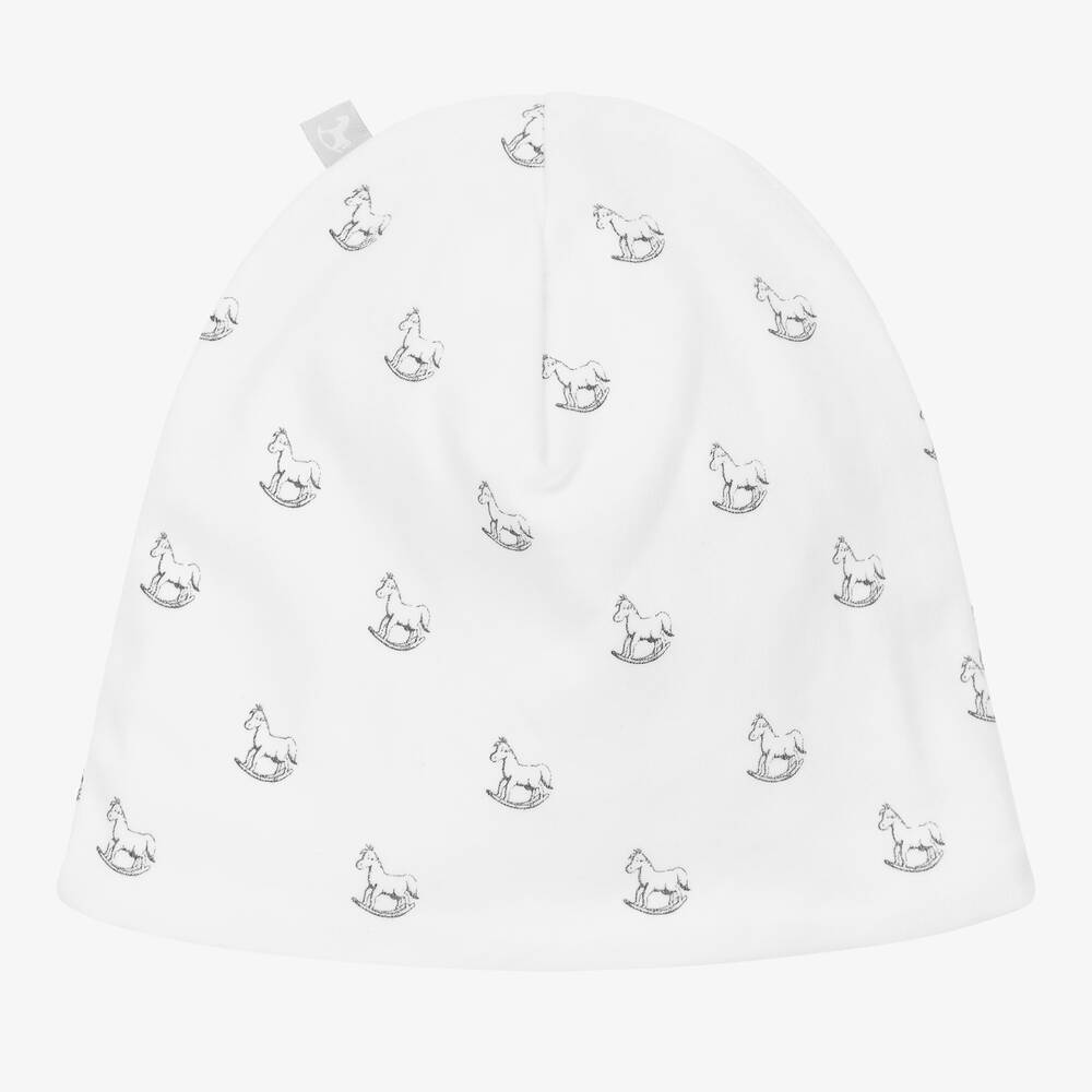 The Little Tailor - White Cotton Baby Hat | Childrensalon