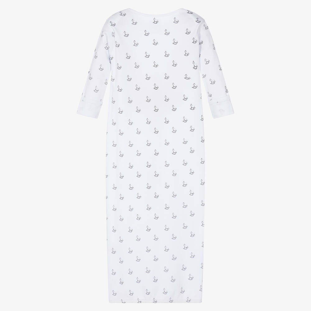 The Little Tailor-White Cotton Baby Night Gown | Childrensalon Outlet