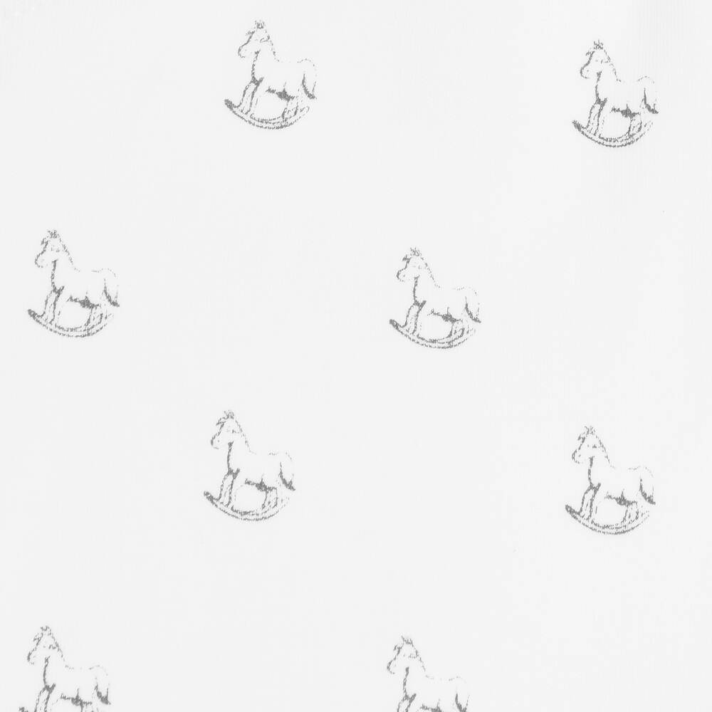 The Little Tailor-White Jersey Rocking Horse Baby Trousers | Childrensalon Outlet
